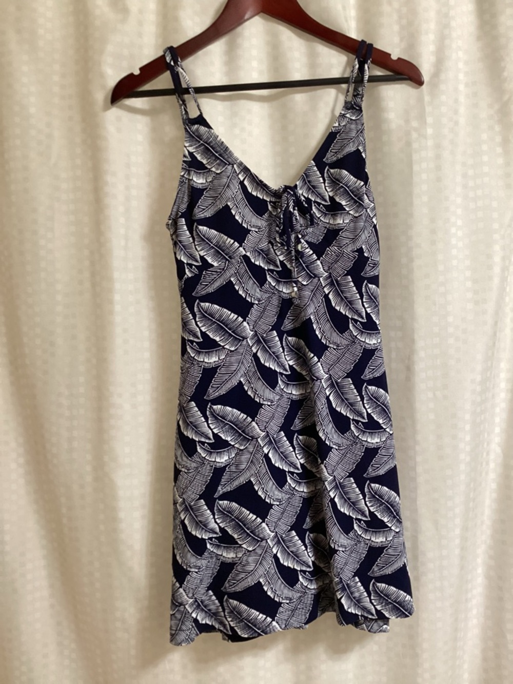 Tommy Bahama Navy and White Geometric Print Dress